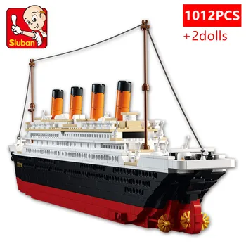 1012PCS RMS Titanic Kruīza kuģa Kuģa Modelis Celtniecības Bloki, Hobiji Construcrion Draugiem Radošās Izglītības Rotaļlietas Ziemassvētku Dāvanu