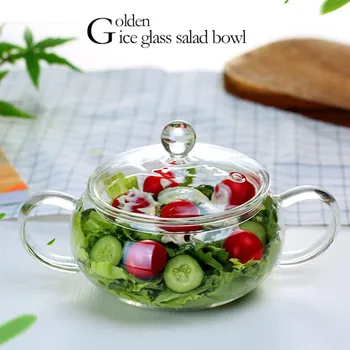 1300Ml Radošo Zupa Pot Caurspīdīga Stikla Plīts Salāti Instant Nūdeles Bļoda Roku darbs ēdienu Gatavošanas Rīki, Virtuves Piederumi