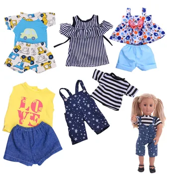 14 Stilu Lelle Drēbes, Uzvalki 18Inch American &43Cm Piedzimst Mazulis American Doll 's Modes Kleita Cute Rotaļlietas Meitenēm