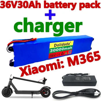 36V30Ah Scooter Akumulatoru Xiaomijia M365 36V30000mAh pack Elektriskā BMS Valdes Xiaomi M365+Lādētājs