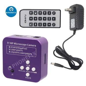 51MP 2K 1080P 60FPS HDMI Mikroskopa Kamera, USB Rūpniecības Elektronisko Digitālo Video Microscopio Kamera Tālrunis ar Mīkstlodi Remonts
