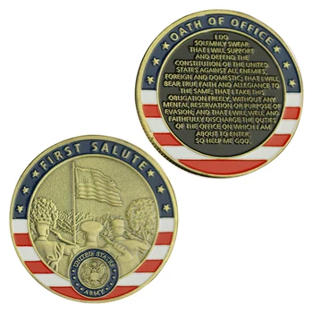Armija Pirmais Salūts Izaicinājums Monētu Izaicinājums Monētu - Pārsteidzošs ASV Armijas Militāro Monētas, Bronzas Suvenīru Pārklājumu