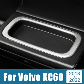 Auto Piederumi Volvo XC60 2018 2019 2020 2021 2022 Nerūsējošā Sēdekļa Aizmugurējā Rindā, Ūdens Kausa Turētāja Vāku Karkasa Paneļu Apdare Uzlīme