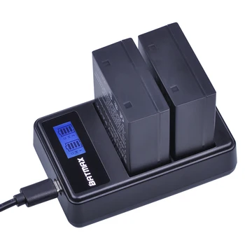 Batmax 1800mAh BLH-1 BLH1 Akumulators+LCD Dual USB Lādētājs Olympus E-M1 Mark II Kameras