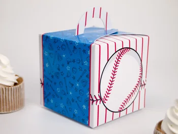 Beisbola Tēma par Labu Lodziņā Cupcake Kastes Konfekšu Kaste 10PCS/daudz Beisbola Puse Rotājumi Bērniem Event & Grupa Krājumi