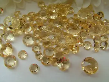 Bezmaksas Piegāde ! 1000 gab. / daudz 10mm Akrila Gold Crystal Diamond Konfeti Tabula Izkliedes konfeti Kāzu Dekorēšana