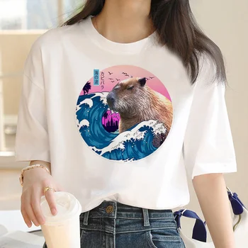 Capybara t vīriešiem y2k grunge anime t krekls drēbes grafiskais