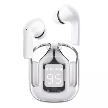 Caurspīdīgs LED Displejs TWS Austiņas Dual-channel Taisnība Bezvadu Earbuds Pasūtījuma Auss Hearphones