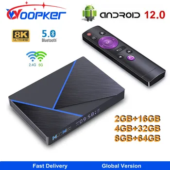 H96 Max V56 Android 12 Tv Kastē Rockchip Rk3566 8K 2.4 G 5G Wifi 8G 64Gb BT5.0 1000M Lan Ethernet Global Media Player Set Top Box