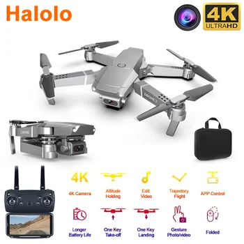 Halolo E68 WIFI FPV Mini Dūkoņa Ar Platleņķa HD (4K 1080P Kameras Augstums Režīmā Hold RC Salokāms Quadcopter Dron Dāvanu dūkoņa kamera