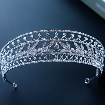 HG11602 Jaunas lapas, stila un modes līgavas headpiece elegants sakausējuma rhinestone kāzu hairpiece princese kāzu kronis tiara