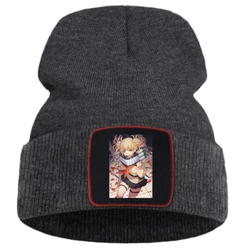 Himiko Toga Mans Varonis Augstskolu Anime Unisex Rudens Cepuru Bieza Vilna Beanie Cepure Karikatūra Karstā Pārdošanas Adītas Cepures Komfortu Elastīgu Vāciņi