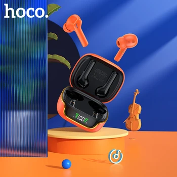 HOCO Bezvadu bluetooth austiņas TWS Bezvadu Austiņas iPhone Xiaomi Samsung ar Uzlādes Lodziņā BT 5.3 Earbuds