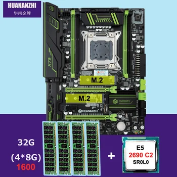 HUANANZHI X79 Pamatplates Combo Dual M. 2 SSD Slots Intel Xeon CPU E5 2690 2.9 GHz Lielo Zīmolu RAM 32G 4*8G REG ECC Veidot Dators
