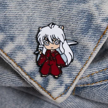 Japāņu anime raksturs pin cute karikatūra attēlu metāla broša bērnu schoolbag mugursoma apdare žetons
