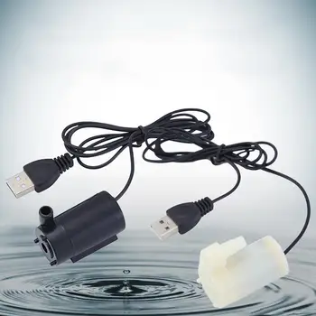 Jauna Zemu Trokšņa Brushless Motors Sūkņa USB Kabelis 1M Zivju Tvertnes Strūklaka DC Izslēgt 3V5V6V Mini Iegremdējamais Ūdens Sūknis Dārza Instruments