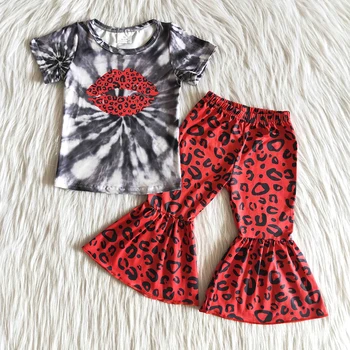 Jaunas Ielidošanas Ziemassvētku Vasarā, Rudenī Īsām Piedurknēm Tērpiem Toddler Meitene Leopard Krekls Un Zvaniņi Komplekts Kids Fashion 2 Gabali