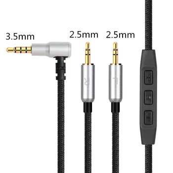 Jauno Austiņu kabeli voor Sol Republikas V8 V10 V12 X3 Black 1,5 m mikrofons uzlabot kabeļu Mi austiņas