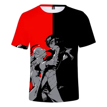 Jaunu Spēli P5 Persona 5 3D Druka T Kreklu, Sieviešu/vīriešu Harajuku Īsām Piedurknēm Smieklīgi Tshirt Grafikas Tees Japānas Anime Tee Kreklu Homme