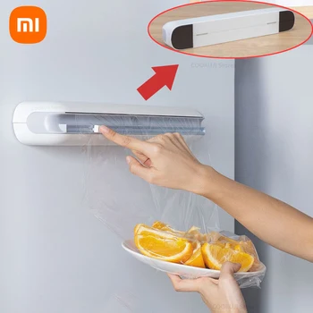 Jaunu Xiaomi Youpin Piekļauties Filmu Griešanas Kaste pie Sienas piesūcekni Regulējams ar Plastmasas Wrap Kuteris Mājas Virtuves Ēdienu Uzglabāšanai KARSTĀ