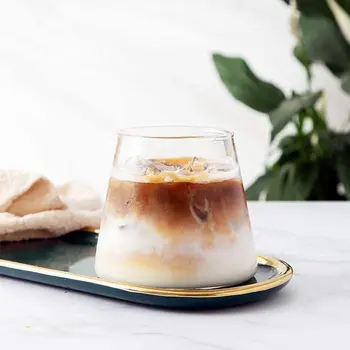Jaunums Latte Glāzes 300ml karstumizturīgs Borsilikāta Cappuccino Kafijas Tasi Macchiato Kokteilis Ēstgribu Espresso Tējas Krūze Piena