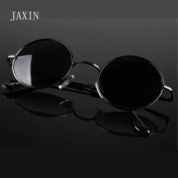 JAXIN Retro apaļas saulesbrilles sieviešu modes personības brilles vīriešu acu aizsardzība polarizētās oculos de sol masculino UV400 gafas