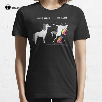 Jūsu Tante Vs Tante Unicorn T-Krekls Pasūtījuma Aldult Pusaudžu Unisex Digitālā Druka Tee Kreklu Modes Smieklīgi Jauns Xs-5Xl