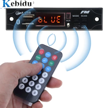 kebidu 5V, 12V Bezvadu Bluetooth, MP3, WMA Decoder Valdes Auto Audio USB TF FM Radio Modulis ar Tālvadības pulti Auto piederumi