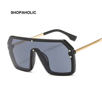 Kvadrātveida Lielgabarīta Saulesbrilles Sieviešu Flat Top Skaidrs, Melnās Saules Brilles Sieviešu Vintage Liels Rāmis Sarkans Vairogs Brilles UV400