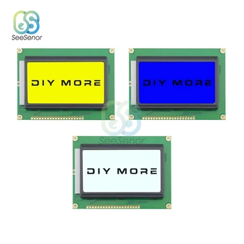 LCD12864 LCD 12864 Modulis Zila Dzeltena Balta Ekrāna LCD Displejs Modulis AIP31020 Kontrolieris 5V