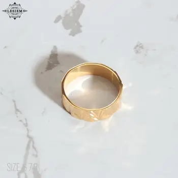 LESIEM tiešsaistes iepirkšanās indijas Zelta Pārklājumu, izmērs 6 7 8 Dieviete kāzu gredzenu gravēšana zāle modelis gredzenu vīriešu aksesuāri