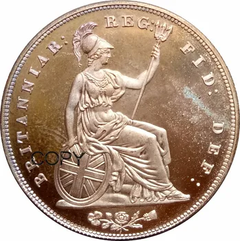 Lielbritānijas Victoria 1 Santīma 1846 Sarkanā Vara Monētu Kopijas