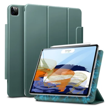 Magnētiskā Lietā Par iPad Pro 12 9 11 Ir 2021. M1 2020 2018 Segtu 12.9 iPad 4 Gaisa 10.9 2020. Gadam Gadījumos Atbalstu Zīmuli Bezvadu Lādētāja Vāciņš