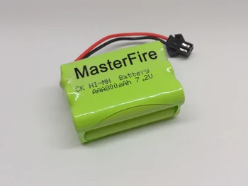 MasterFire Pavisam Jaunu 7.2 V 6x AAA 800mAh Ni-Mh Akumulatoru Šūnu Uzlādējamās NiMH Baterijas Pack ar melnu plug
