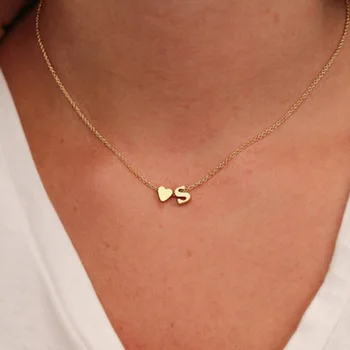 Modes Tiny Sirds Gards Sākotnējā Kaklarota Zelta Krāsā Vēstuli Nosaukums Sānslīdi Kaklasaite Kaklarota Sievietēm Kulons Rotaslietas Dāvanu