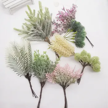 mākslīgie plastmasas augiem, floristiku par diy kāzām dekoratīvs ziedu vainags rokdarbi broša mājas dekori ziemassvētku vainags