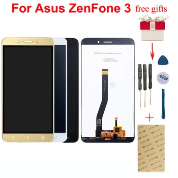 Par Asus ZenFone 3 Lāzera ZC551KL Z01BD ar skārienekrānu Digitizer Sensors Stikls + LCD Displejs Paneļa Monitoru, Moduli Montāžas