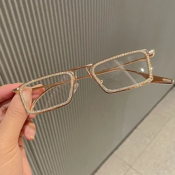 Pasūtījuma Tuvredzība, Lasīšanas Brilles Sieviešu Saulesbrilles Vitnage Metāla Rāmis Rhinestone Brilles Mazo Saulesbrilles Vīriešiem Optisko Objektīvu