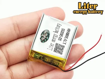 Polimēru akumulators 500 mah 3,7 V 503035 smart home skaļruņi Li-ion akumulatoru, dvd,GPS,mp3,mp4,E-grāmatas, austiņas,Bluetooth skaļrunis