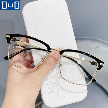 Qutzzmnd Metāla Puse Kadru Anti Zilā Gaisma Brilles Vīrieši Sievietes Datoru Brilles Briļļu Laukumā Optisko Briļļu Brilles
