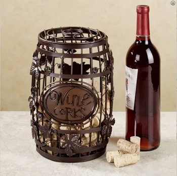 Radošā vīna korķi plaukts vīna kausu stilu un vīna goblet stikla stila korķi plaukts metāla, apdare