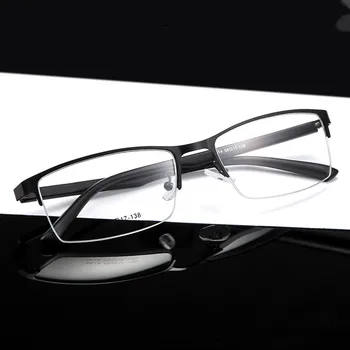 Retro Biznesa Gadījuma Vīriešu Optiskās Brilles Rāmis TR90 Metāla Puse Kadru Tuvredzība Rāmis Recepšu Brilles Vīriešiem