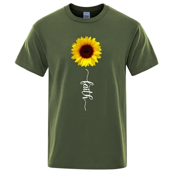 Saulespuķu Cerību Skaistumu Drukāt Cilvēks t-veida Krekls Modes Zīmolu Apģērbu, S-XXXL Izmēra Tee Krekli Vīriešu Regulāri Piedurknēm Tshirt