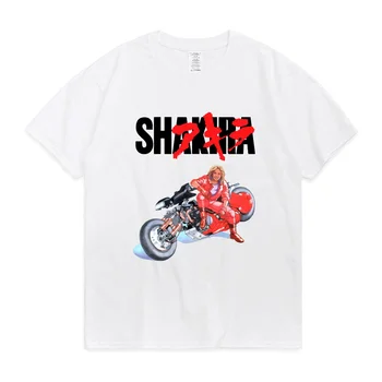 Shakira T Krekls Akira Shotaro Kaneda Motociklu Japānā, Anime T-krekli Tokoyo Smieklīgi Lielgabarīta Streetwear Tee Krekls Vīriešiem, Sievietēm, Topi