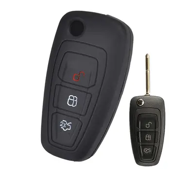 Silikona Atslēgu, Lietu Vāku Ford Ranger C-Max, S-Max, Fokuss Galaxy Mondeo Transit Tourneo Custom Keyless Fob Apvalks Ādas Aizsargs