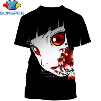 SONSPEE Jauns T-krekls 3D Drukāšanas Unisex Anime Elle Girl Enma Ai Jigoku Shoujo Mioyosuka Augstas Kvalitātes Gadījuma T-krekls, Pulovers Fash