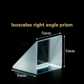 Spektrālo Optika Optiskā Stikla Trīsstūrveida Vietas Vienādsānu Taisnleņķa Prizmu K9 Materiāls