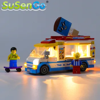 SuSenGo LED Light komplekts 60253 Pilsētas Sērija Ice-Cream Truck , (Paraugs Nav Iekļauts)