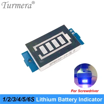 Turmera 1S-10S Li-ion Lifepo4 Baterijas Jaudas Indikatoru Modulis 3S 12V 4S 16.8 V 5S 21V 6S 25V 10S 36V par Skrūvgriezi, Urbi Izmantot