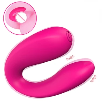 U Formas Dildo Vibrators G Spot Klitora Stimulators Pāris Vibrators Maksts Masāžu Seksa Rotaļlietas Sievietēm, Erotiskā Sieviešu Masturbācija